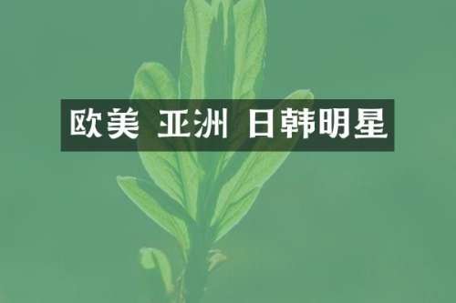 欧美 亚洲 日韩明星