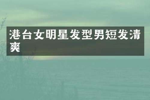 港台女明星发型男短发清爽