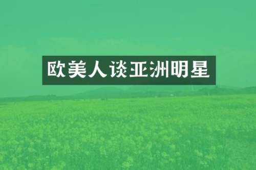 欧美人谈亚洲明星