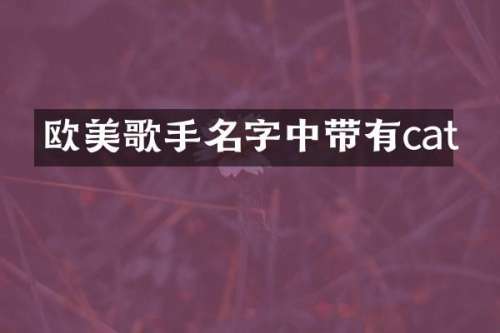 欧美歌手名字中带有cat