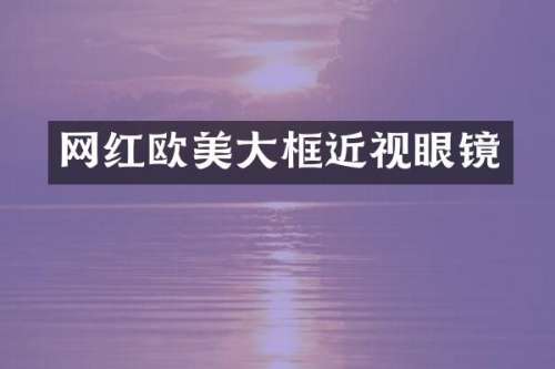 网红欧美大框近视眼镜