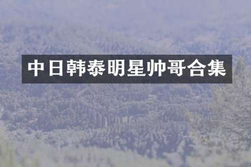 中日韩泰明星帅哥