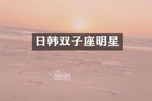 日韩双子座明星