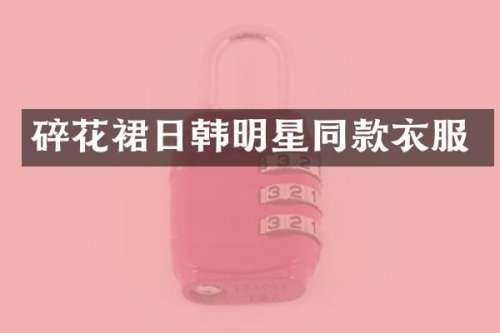 碎花裙日韩明星同款衣服