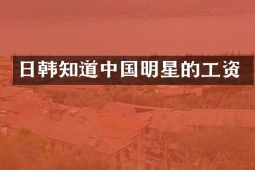 日韩知道中国明星的工资