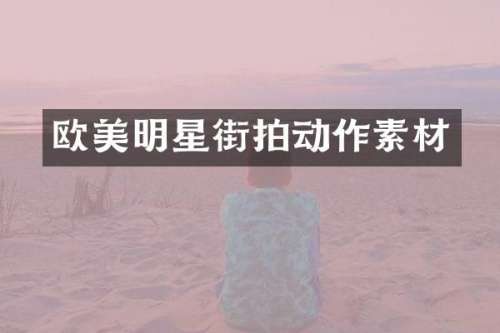 欧美明星街拍动作素材