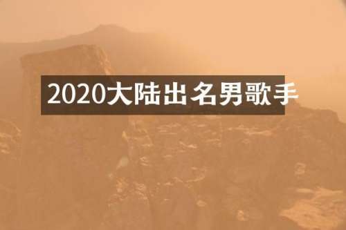 2020大陆出名男歌手