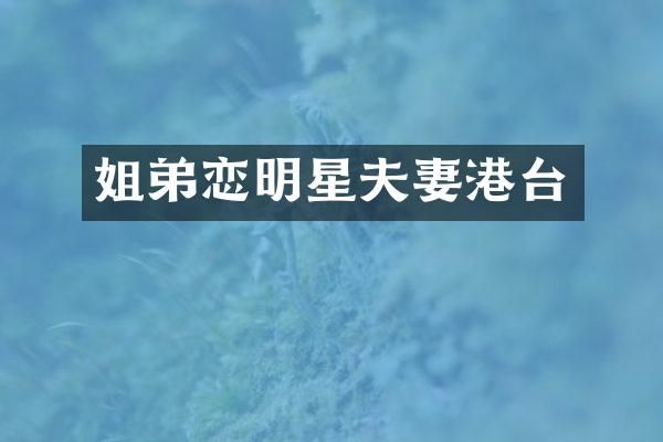 姐弟恋明星夫妻港台