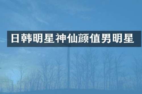 日韩明星神仙颜值男明星