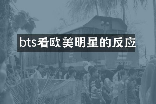 bts看欧美明星的反应
