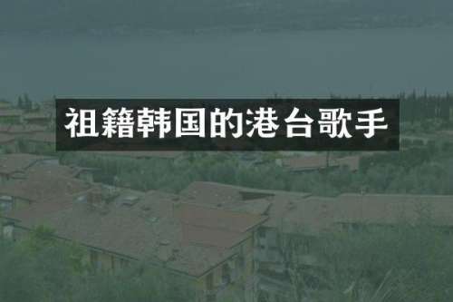 祖籍韩国的港台歌手