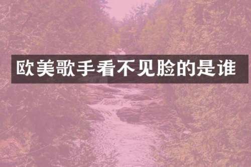 欧美歌手看不见脸的是谁