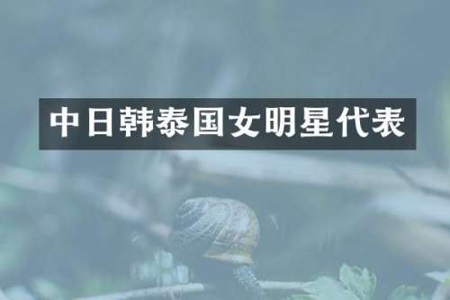 中日韩泰国女明星代表