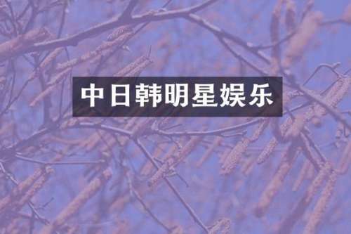 中日韩明星娱乐