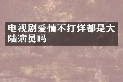 电视剧爱情不打烊都是大陆演员吗