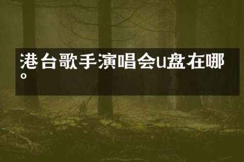 港台歌手演唱会u盘在哪买