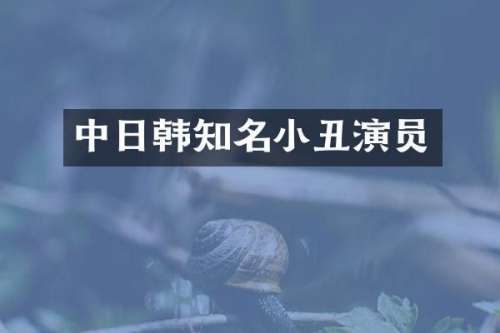 中日韩知名小丑演员