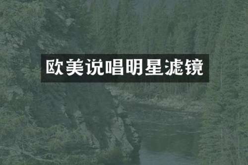 欧美说唱明星滤镜