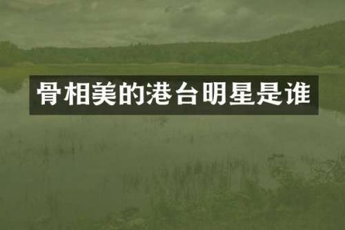 骨相美的港台明星是谁