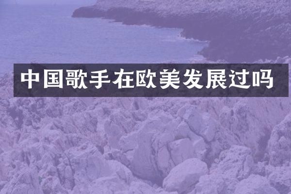 中国歌手在欧美发展过吗