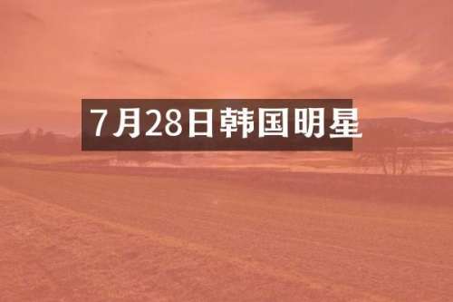 7月28日韩国明星