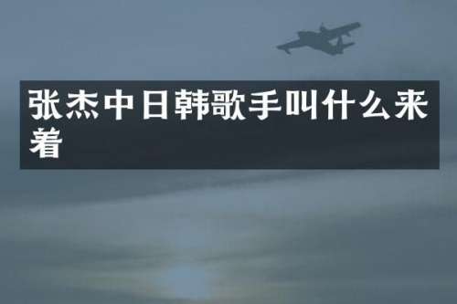 张杰中日韩歌手叫什么来着