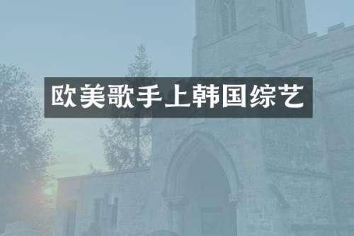欧美歌手上韩国综艺