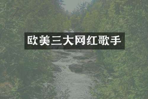 欧美三大网红歌手