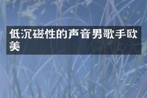 低沉磁性的声音男歌手欧美