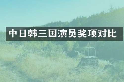 中日韩三国演员奖项对比