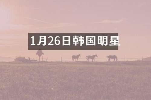 1月26日韩国明星