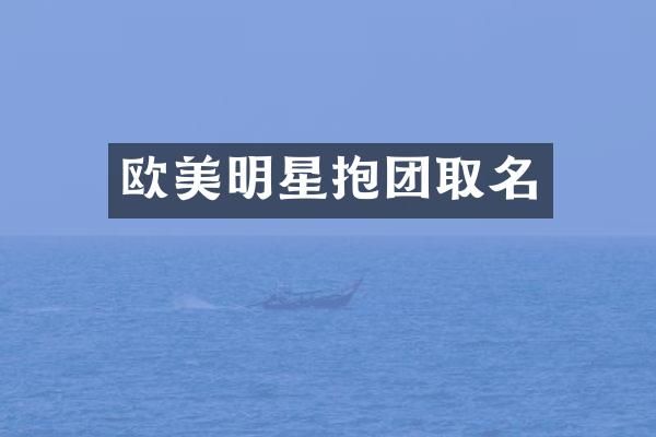 欧美明星抱团取名