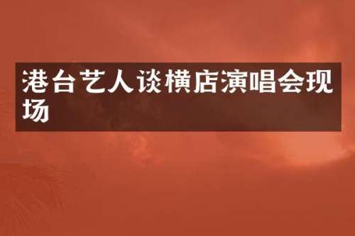 港台艺人谈横店演唱会现场