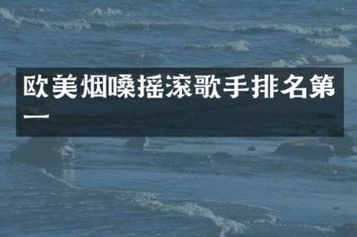 欧美烟嗓摇滚歌手排名第一