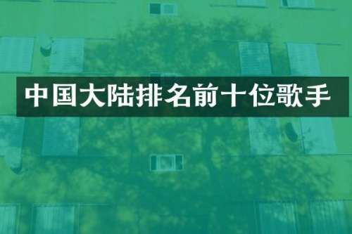 中国大陆排名前十位歌手