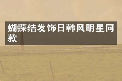 蝴蝶结发饰日韩风明星同款