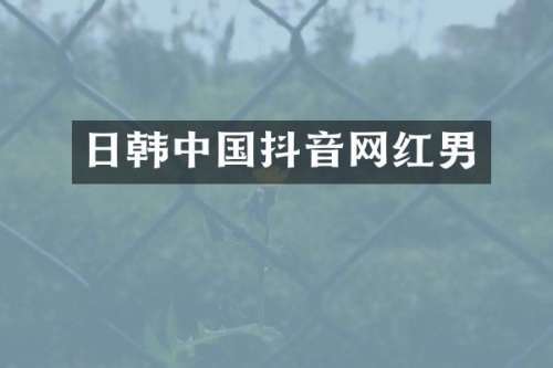 日韩中国抖音网红男