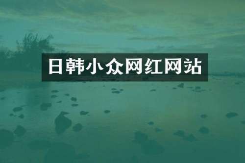 日韩小众网红网站
