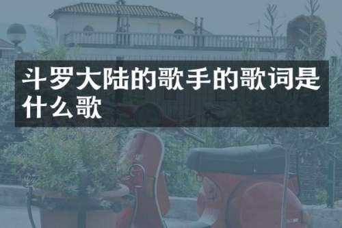 斗罗大陆的歌手的歌词是什么歌