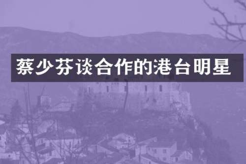 蔡少芬谈合作的港台明星