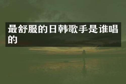 最舒服的日韩歌手是谁唱的