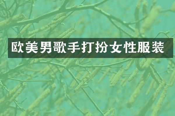 欧美男歌手打扮女装