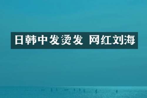 日韩中发烫发 网红刘海