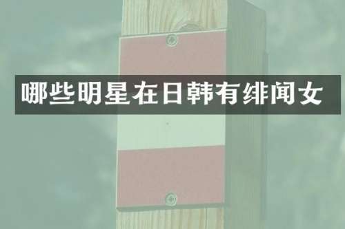 哪些明星在日韩有绯闻女