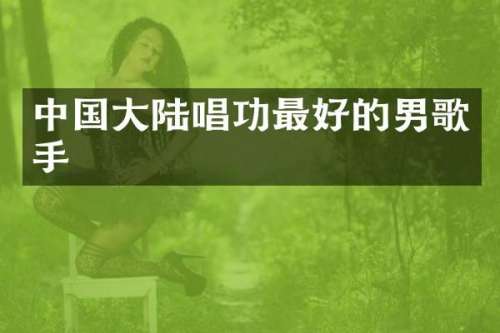 中国大陆唱功最好的男歌手