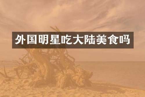 外国明星吃大陆美食吗