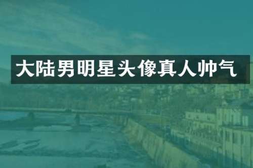 大陆男明星头像真人帅气