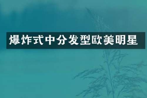 爆炸式中分发型欧美明星