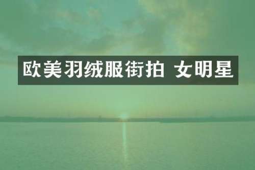 欧美羽绒服街拍 女明星