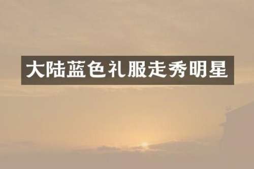 大陆蓝色礼服走秀明星